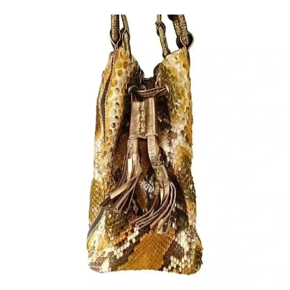 Claudia Ciuti Python Shoulder Bag - Luxury Exotic Purse - Genuine Snake Skin - Picture 3 of 7